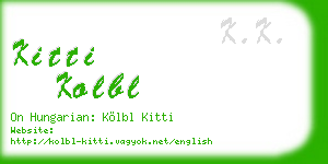 kitti kolbl business card